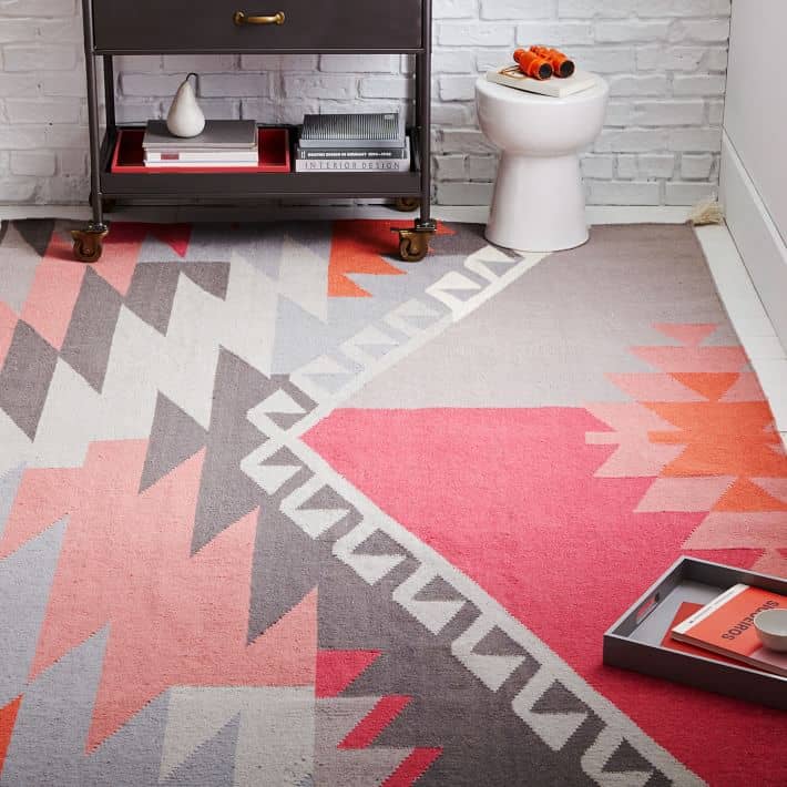 Sivas Wool Kilim Rug / Cool Area Rugs 