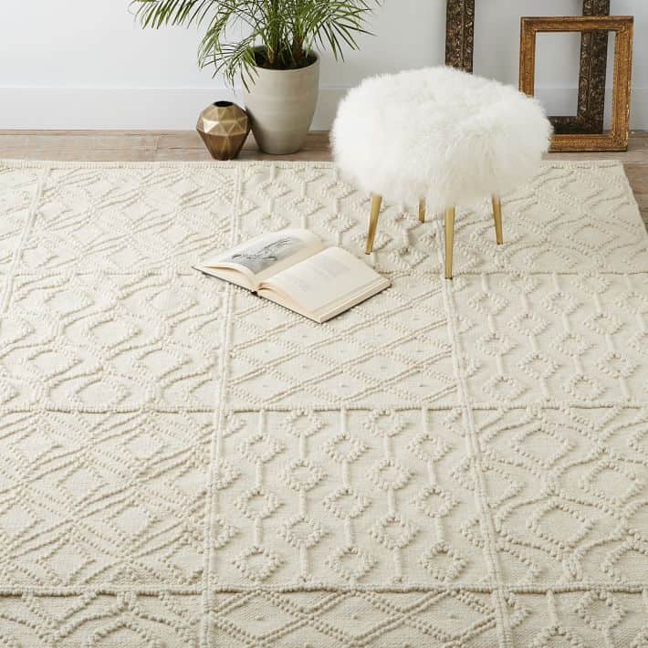 Variegated Knot Wool Rug / Cool Area Rugs 