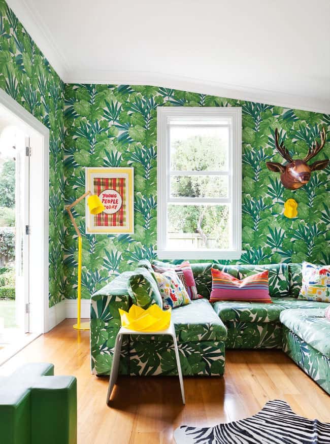 Palm Leaf Print Interior Design