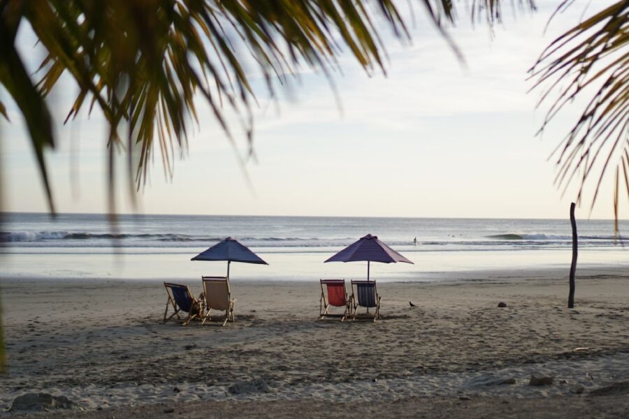 Playa Maderas beach in Nicaragua at sunset