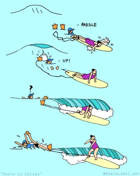 Surfing Cartoons / Artist Robin Lanei’s Struggle is Real… and Hilarious