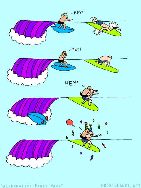 Surfing Cartoons / Artist Robin Lanei’s Struggle is Real… and Hilarious