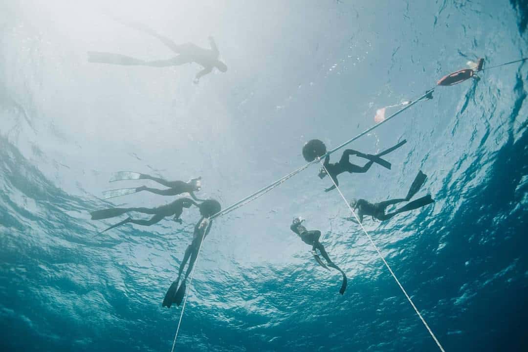 Swimmer Spearfishing Five Minutes on One Breath