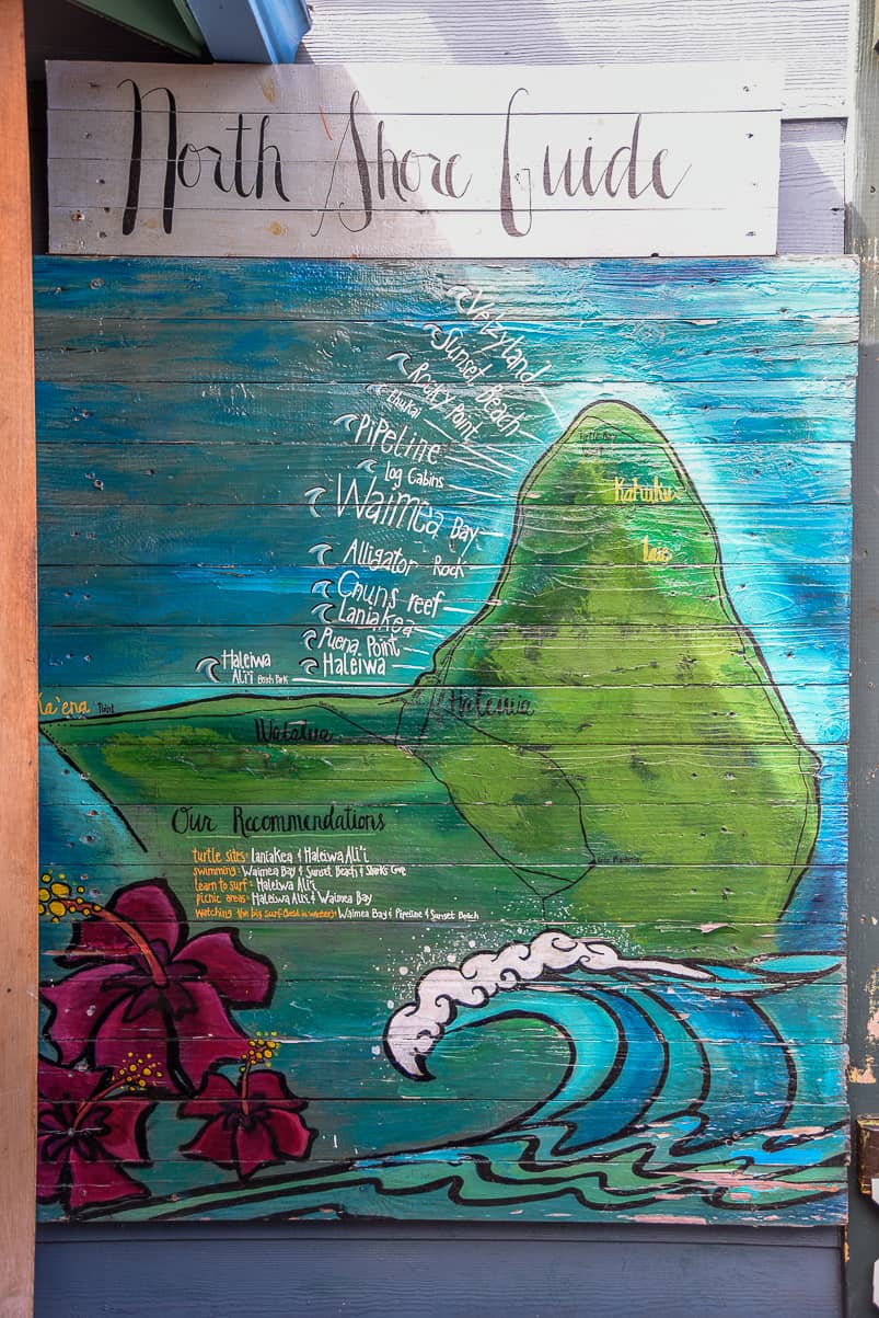 Wailua Bakery / North Shore Oahu map painting