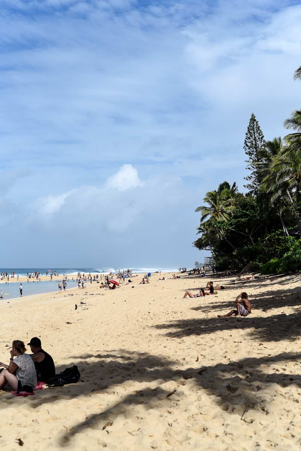 the beach at off the wall north shore oahu