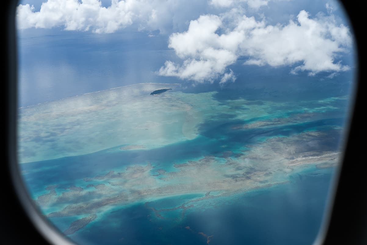 fiji from airplane