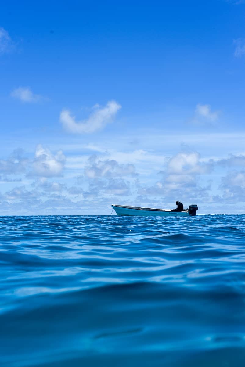 boat in open ocean