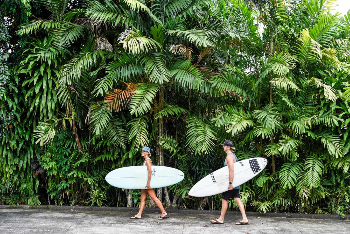 samoa surf trip lush palm