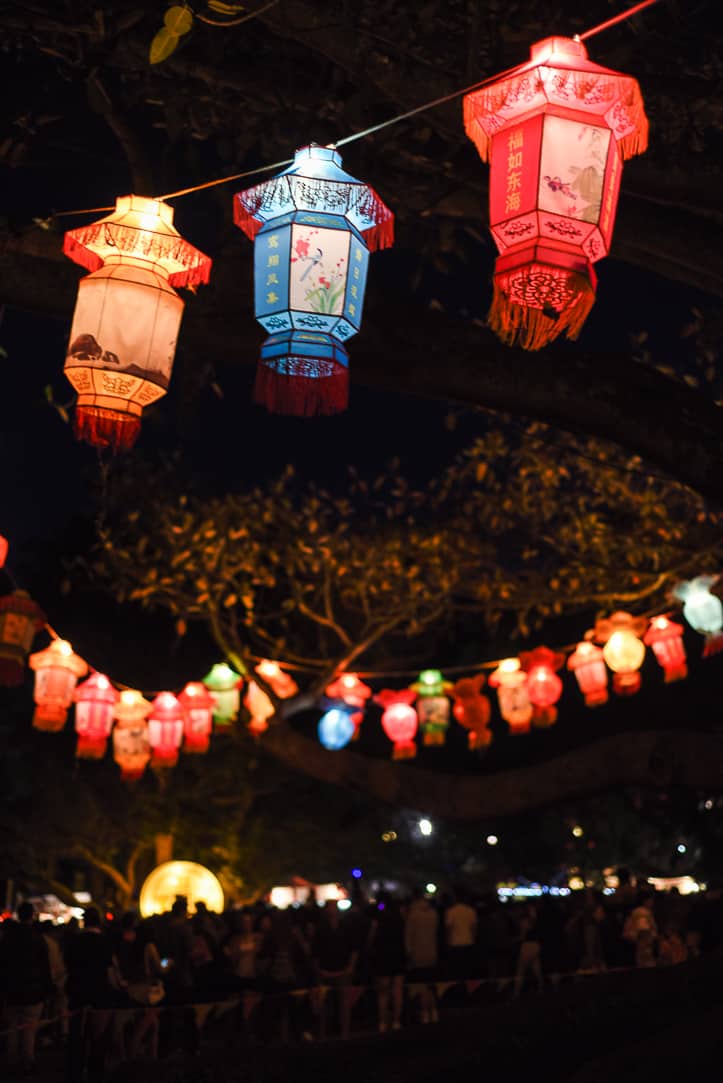 auckland lantern festival lanterns at night