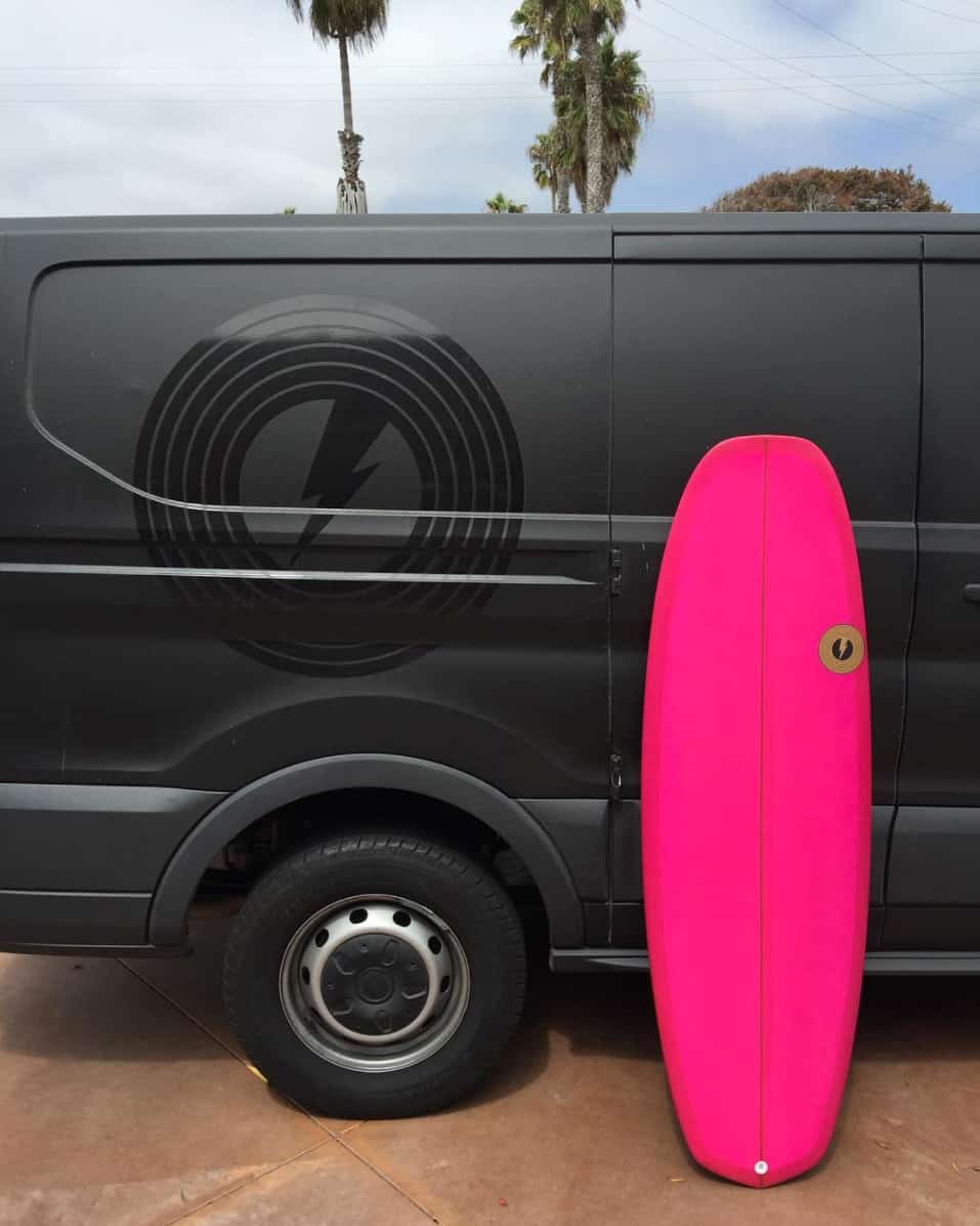 surfboard neon pink album surf