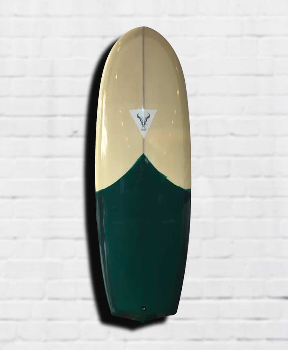 surfboard gold green shortboard folklore