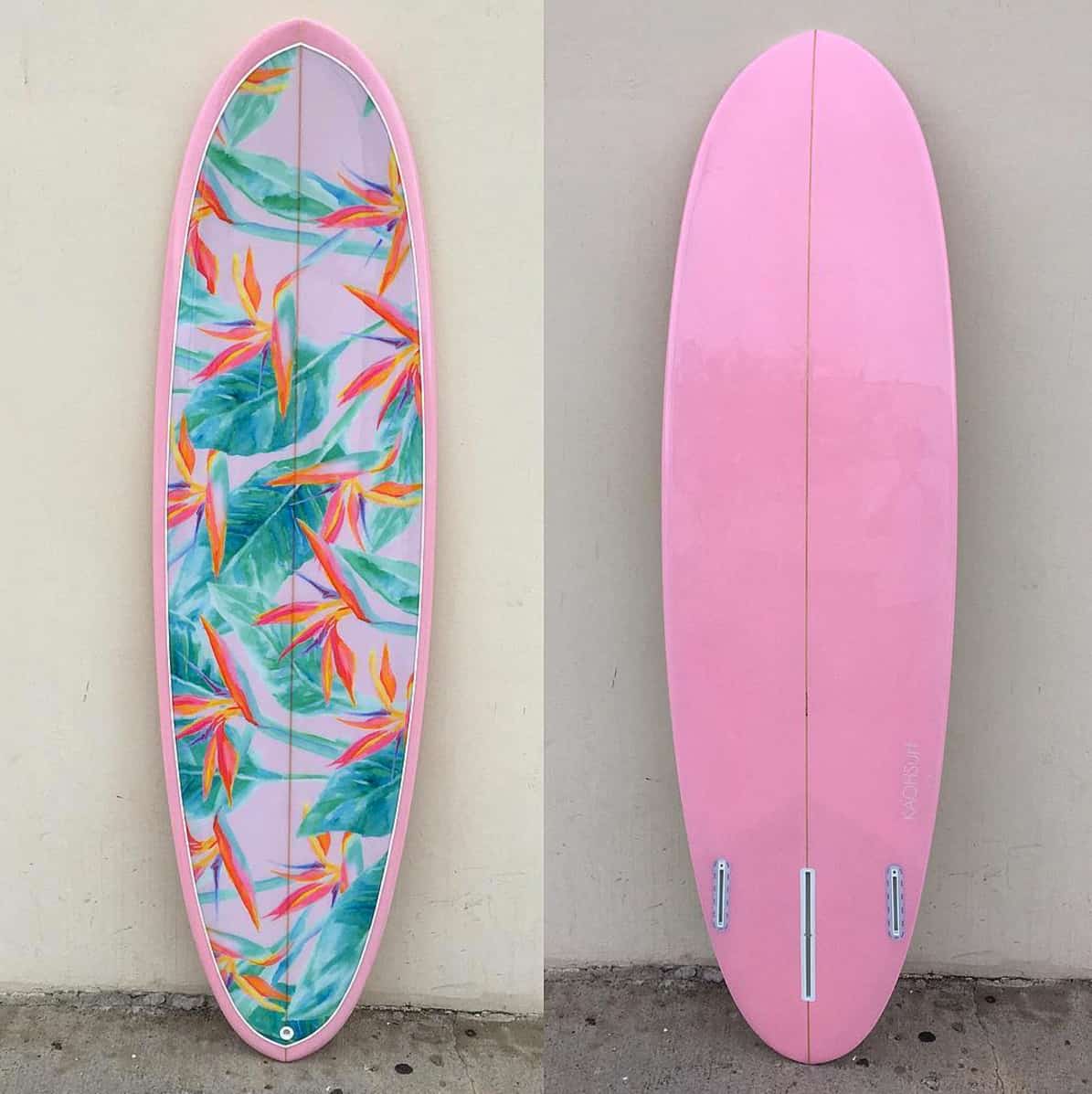 surfboard birds of paradise print pierson shapes