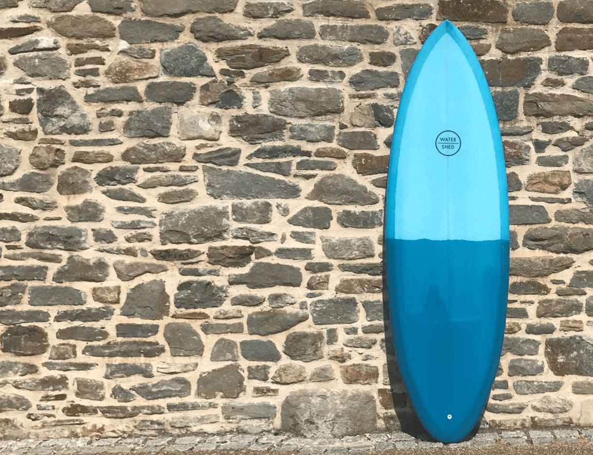 watershed surfboards blue two tone