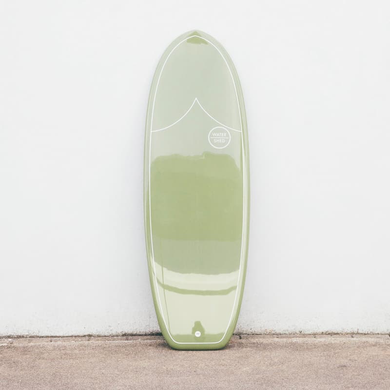 surfboard watershed surfboards green mini simmons