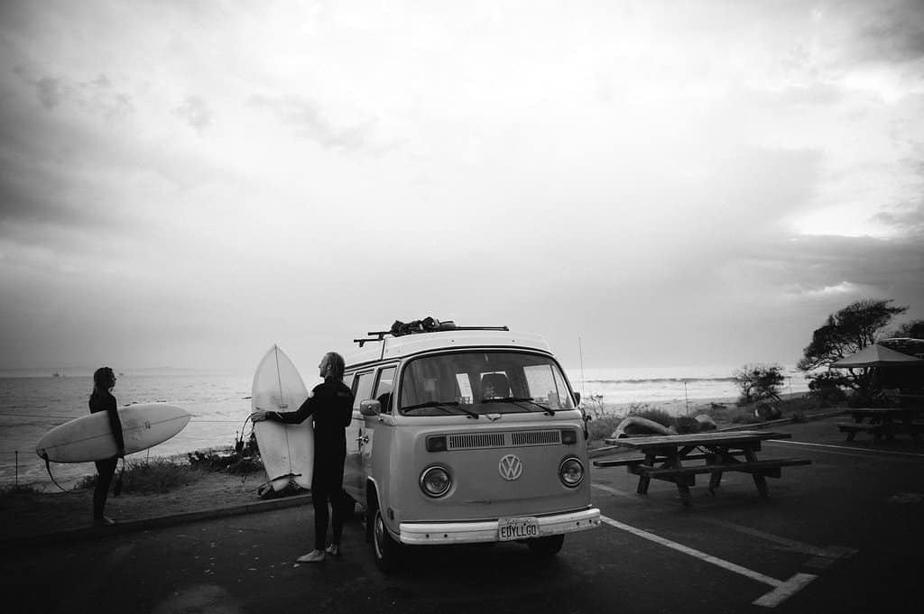 vw bus surf trip