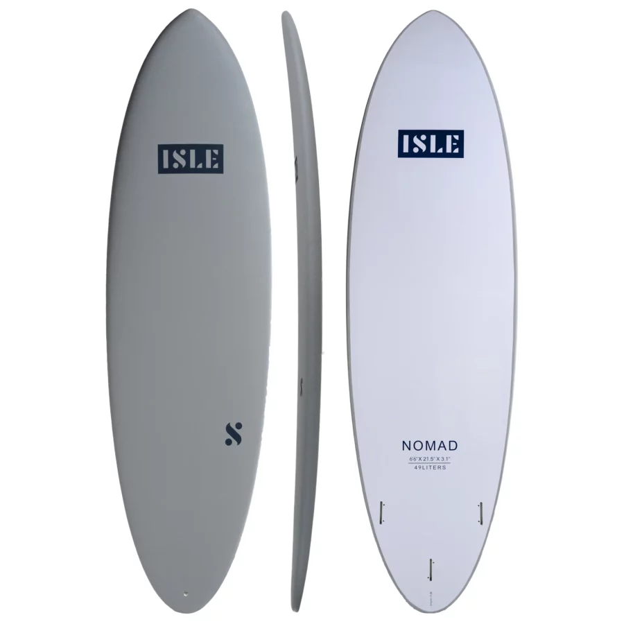 six foot six inch nomad soft top surfboard by isle