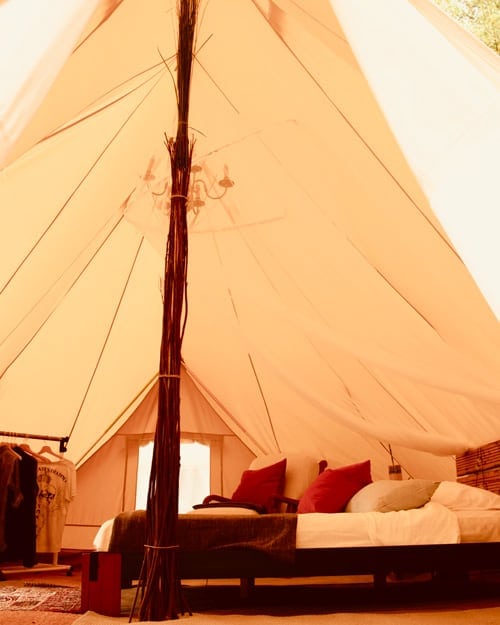 glamping tent at Sanctuary Surf / Le Médoc, France