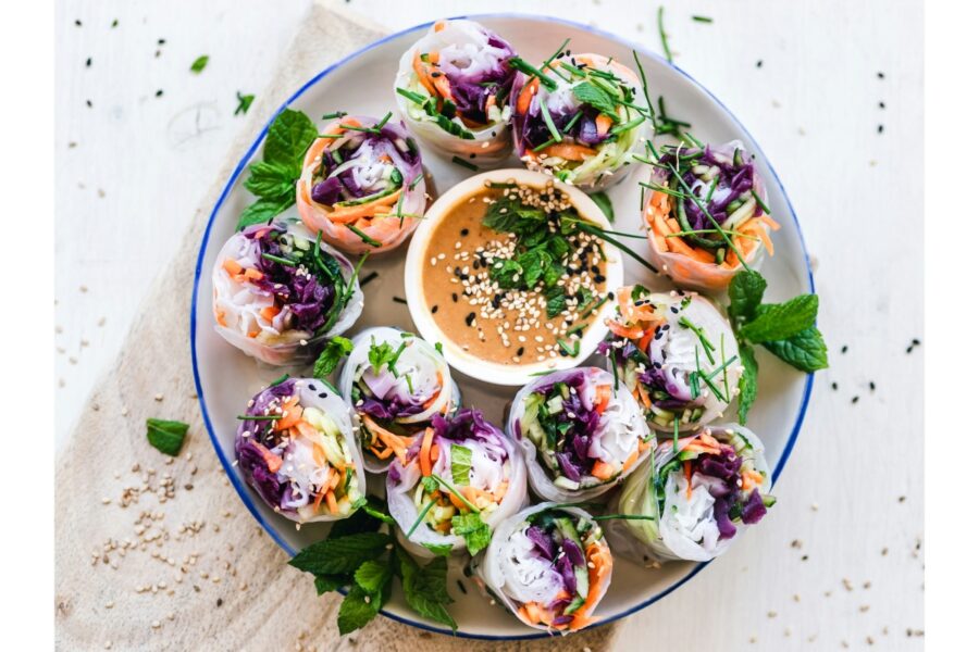 rice paper veggie rolls california cuisine