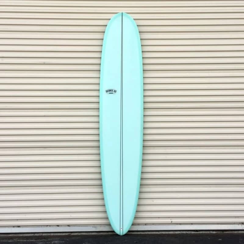 longboard surfboard noserider aqua tint darkwood stringer