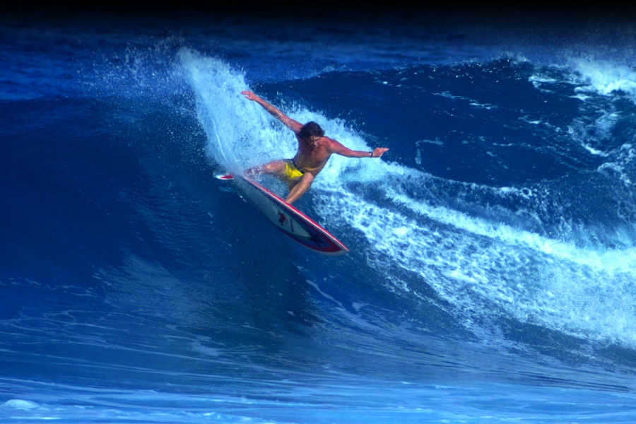 história da prancha de surfe fish