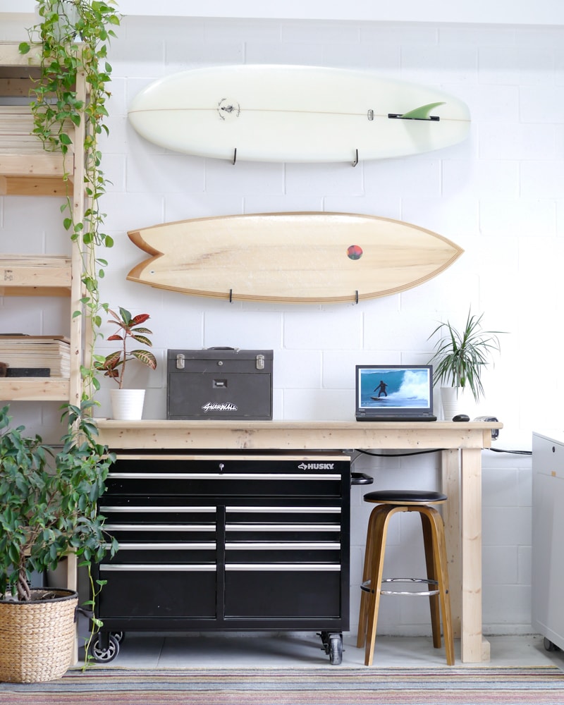 Surfboard discount display stand