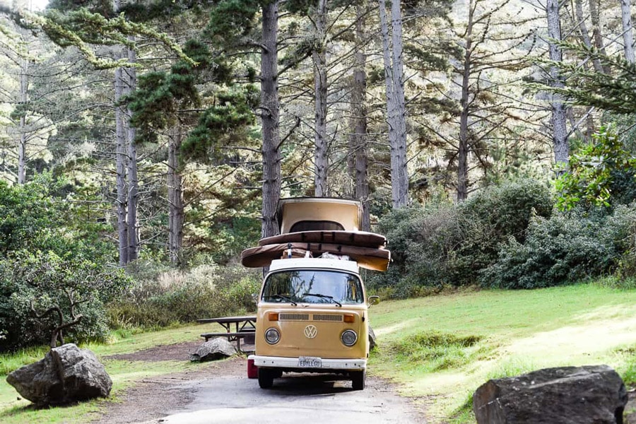 beach camping central california