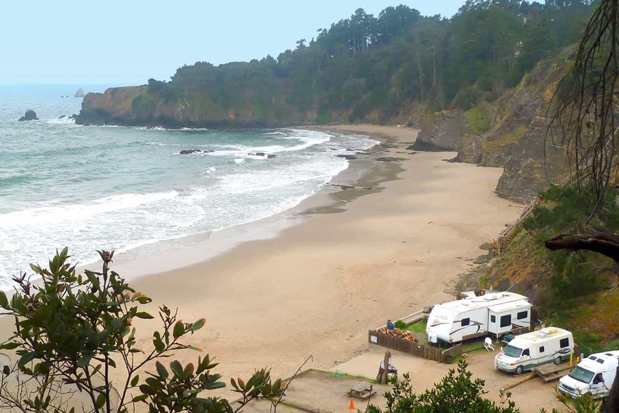 beach camping northern california anchor bay