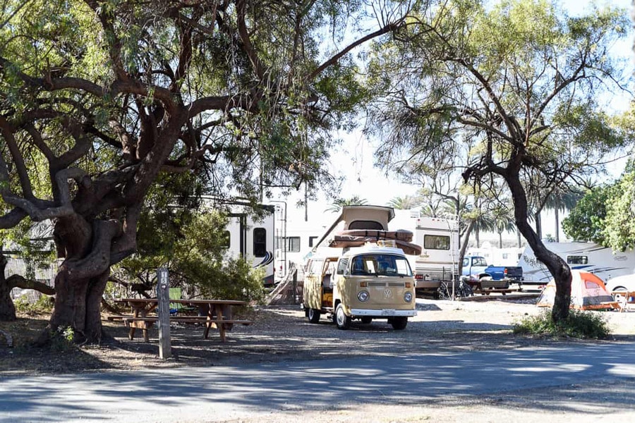 beach camping southern california