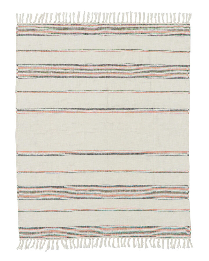 cotton beach blanket with stripes