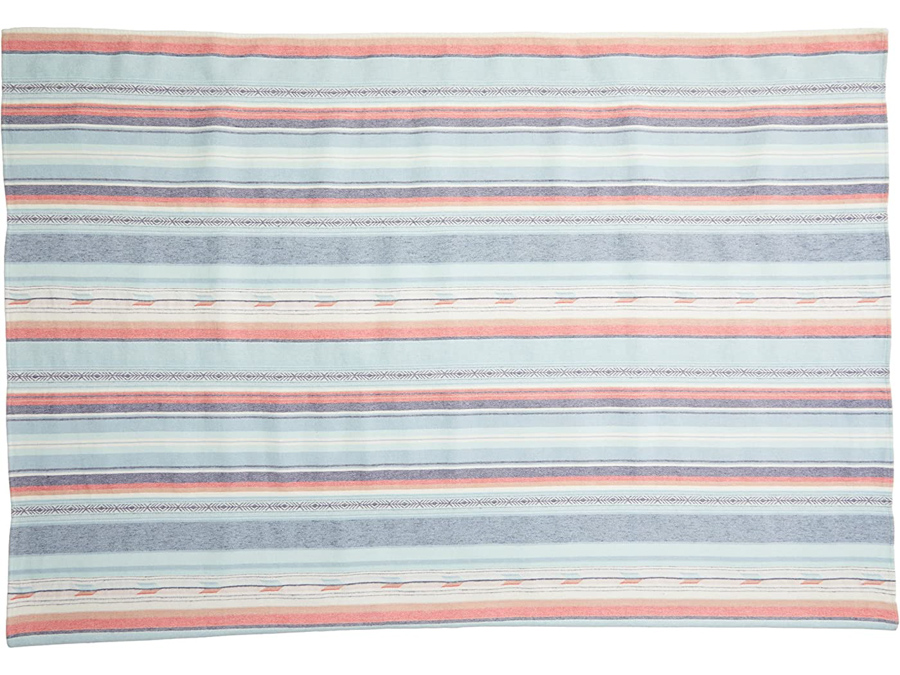 cotton beach blanket with colored stripes by Faherty