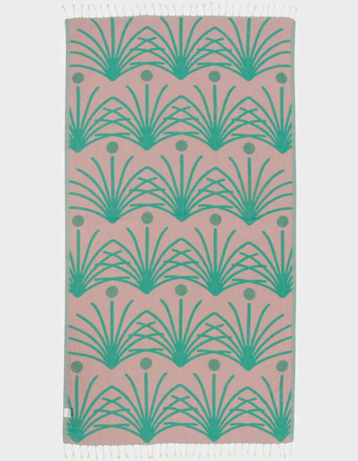 retro palm beach towel