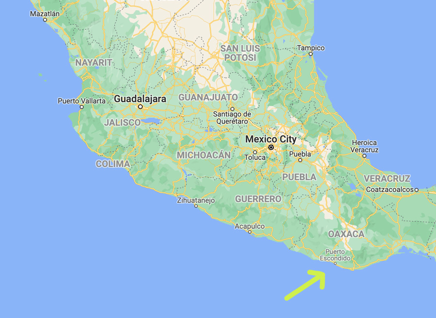 puerto escondido map