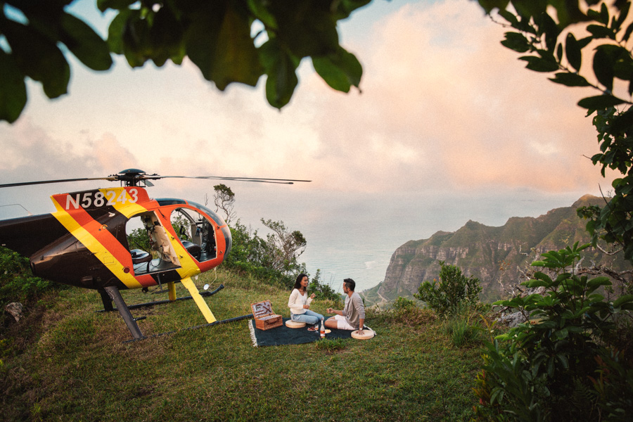 Helicopter ride from Turtle Bay Resort, an Oahu luxury resort