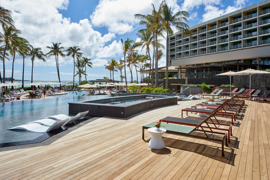 Pool deck at Turtle Bay Resort, Oahu North Shore