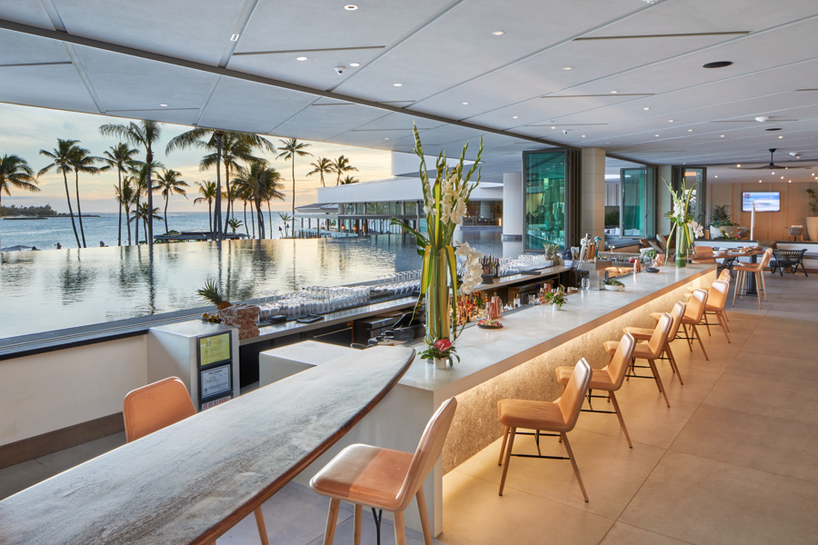 Oahu North Shore hotels - Bar view at Turtle Bay Resort