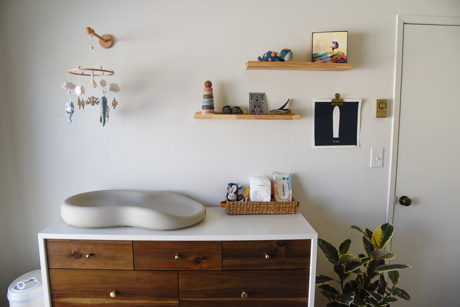 surf and ocean themed nursery for baby